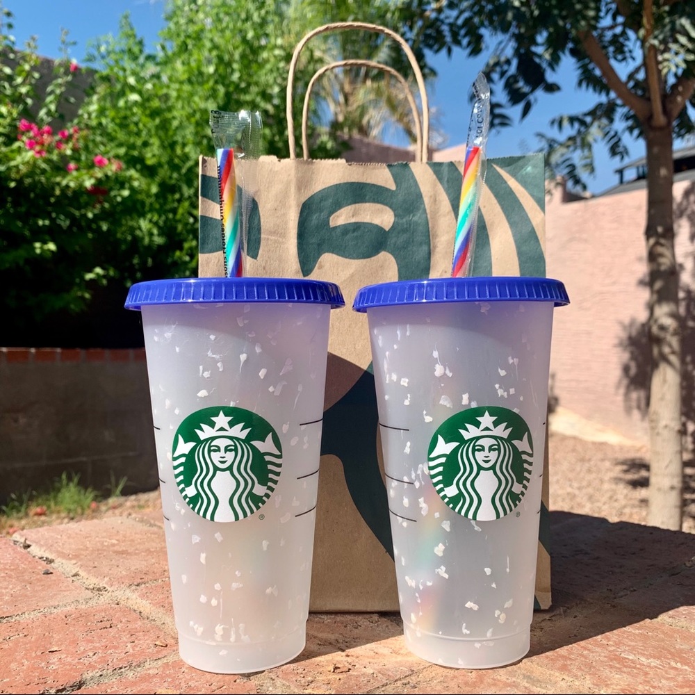 🌈 2 Starbucks Color Changing Confetti Cups